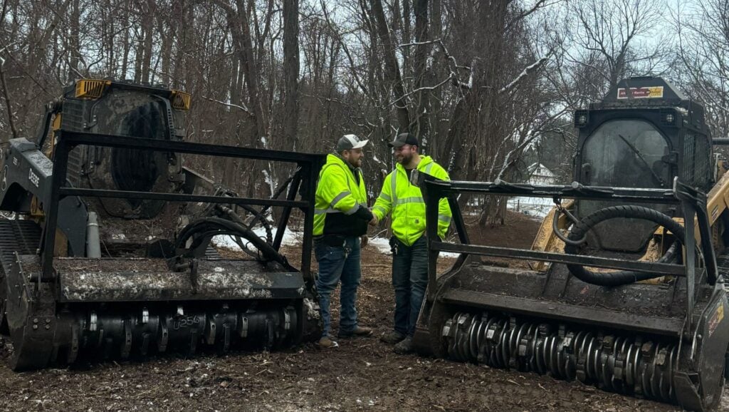 A client and contractor are shaking hands for their successful collaboration.